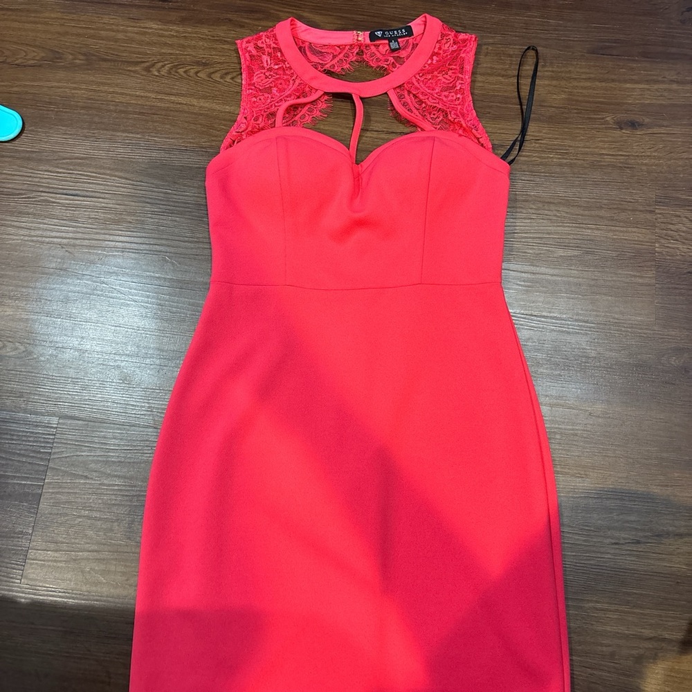 Guess Vibrant Pink Backless Dress
